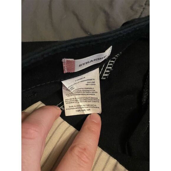 Dickies Women's Black Straight-Leg Pants Size 14R Casual Solid - Picture 3 of 5